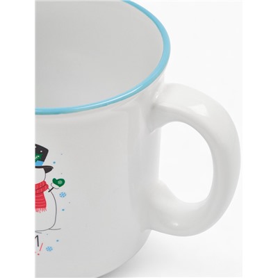 Кружка чайная новогодняя «Снеговики», 530 мл