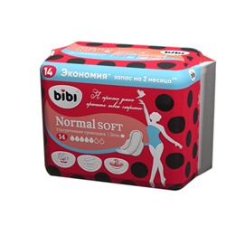 Прокладки "BIBI" Normal Soft, 5 капель, 14 шт., большая пачка