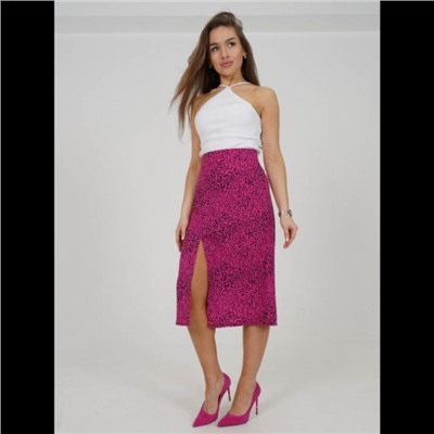 Юбка Хельга (Леопард фуксия)