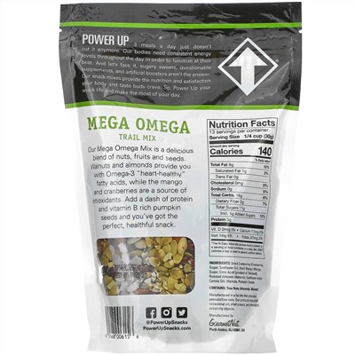 Power Up, Mega Omega Trail Mix, 14 oz (397 g)