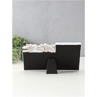 Фоторамка - коллаж на 2 фото 10×15 см «Птицы на веточке», пластик, белая, 17.5×29.5 см