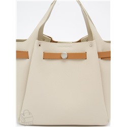 Сумка женская кожаная 52982OS off white Polina&Eiterou