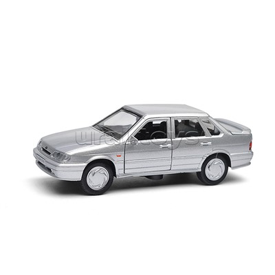 Машина металл Ваз-2115 "Самара" длина 12 см, двери, серебристо-серый