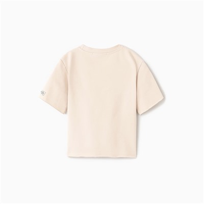 Футболка детская KAFTAN, размер 36 (134-140 см), бежевая