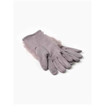 Перчатки женские, безразмерные, без утеплителя, серые