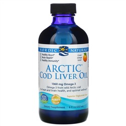 Nordic Naturals, Жир печени арктической трески со вкусом апельсина, 237 мл (8 жидких унций)