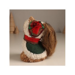 Фигурка новогодняя «Енотик в зимней одёжке», 8×13×14 см