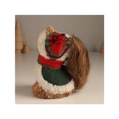 Фигурка новогодняя «Енотик в зимней одёжке», 8×13×14 см