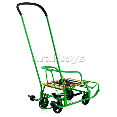 Санки детские "Мишутка-1" Универсал (зеленый) в коробке