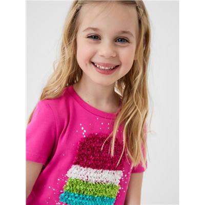 Фуфайка трикотажная для девочек (футболка)