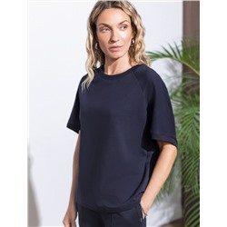 Футболка свободная из футера двухнитки с эластаном