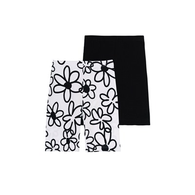 Брюки детские трикотажные для девочек (легинсы укороченные), 2 пары в комплекте