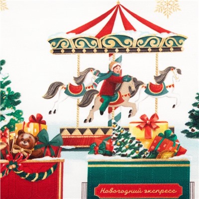 Набор подарочный новогодний «Этель. Новогодняя ярмарка»: фартук, полотенце, прихватка