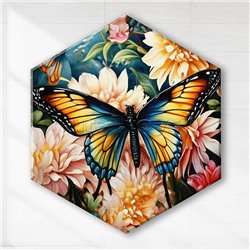 Картина по номерам 37х32 "Бабочка Махаон" Гексагон (29 цв.)