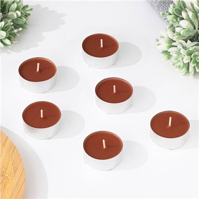 Набор чайных свечей ароматических «Шоколад», 3.8×1.6 см, 3.5 ч, 12 г, в термоусадке 20 шт.