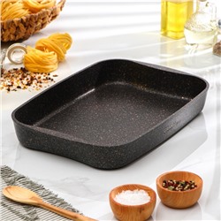 Противень Granit Ultra, 36,5×26×5,5 см, антипригарное покрытие, цвет чёрный