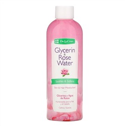 De La Cruz, Glycerin & Rose Water, Skin & Hair Moisturizer, 8 fl oz (236 ml)