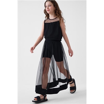 Комплект трикотажный для девочек: фуфайка (футболка), юбка-шорты PLAYTODAY, 1240339