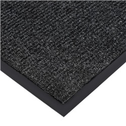 Коврик придверный влаговпитывающий, ребристый, «Комфорт», 60×90 см, чёрный