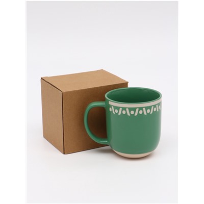 Кружка чайная керамическая «Орнамент», 400 мл, ручная работа