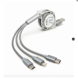 3 в 1, кабель для зарядного устройства с несколькими USB-портами, выдвижной адаптер для нескольких зарядных шнуров с разъемами порта Mini Type C Micro USB