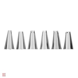 Набор кондитерских насадок 6 шт, вариант 1, нерж. сталь