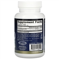 Jarrow Formulas, PS 100, фосфатидилсерин, 100 мг, 120 мягких таблеток