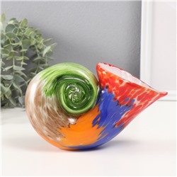 Фигурка стекло «Морская ракушка», разноцветная 9×20×12 см