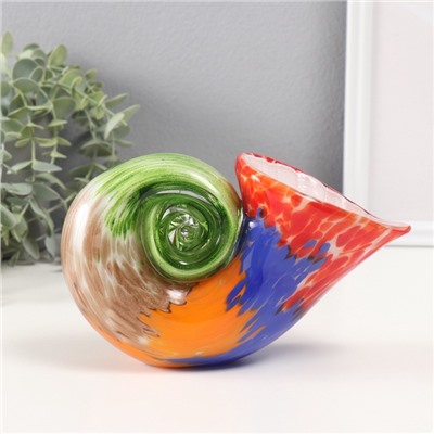 Фигурка стекло «Морская ракушка», разноцветная 9×20×12 см