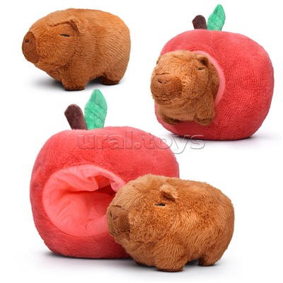 Мягкая игрушка "Капибара в апельсине" 25 см