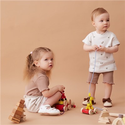 Костюм для девочки (футболка и шорты) «Крошка Я» Olives, рост 68-74 см