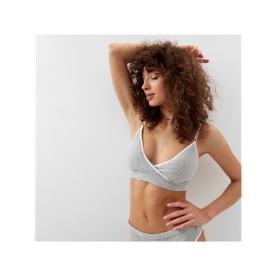 Комплект нижнего белья женский (топ, трусы) Collorista, серый, размер 44-46