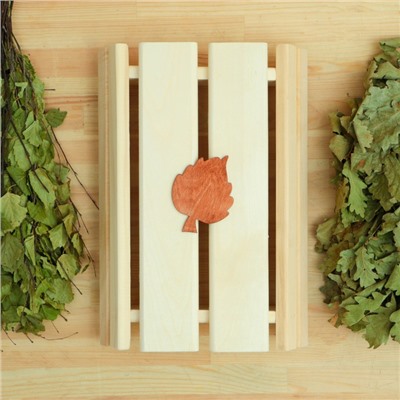 Абажур для бани и сауны «Лист», деревянный, настенный, «Добропаровъ»