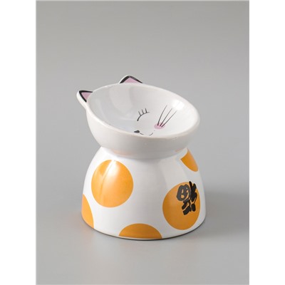 УЦЕНКА Аромалампа для эфирных масел керамика «Котик пятнистый», 10.5×10.5×10.5 см