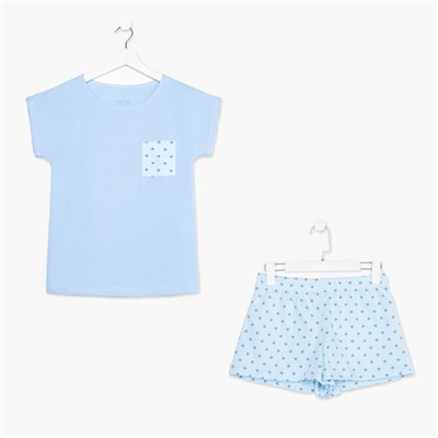 Пижама женская (футболка, шорты) KAFTAN «Горошек», размер 40-42