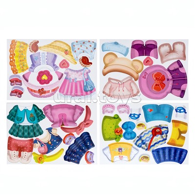 Игра магнитная "Одевашки. Модная девчонка. Мишка-малышка" Магнитные истории