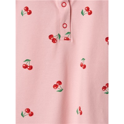 Джемпер трикотажный с воротником поло для девочек