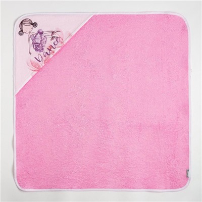 Полотенце детское «Крошка Я» Flower dancer, 75×75 см, хлопок 100%, розовое