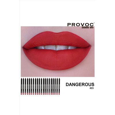 Provoc Гелевая подводка в карандаше для губ, №23 / Semi-Permanent Gel Lip Liner, Dangerous KRISTALLER, 1106631