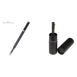 Ручка автоматическая шариковая 1.0мм в тубусе картонном "VENEZIA PRAGMATICO" синяя (корпус серый) 20-0384/03-12 Bruno Visconti