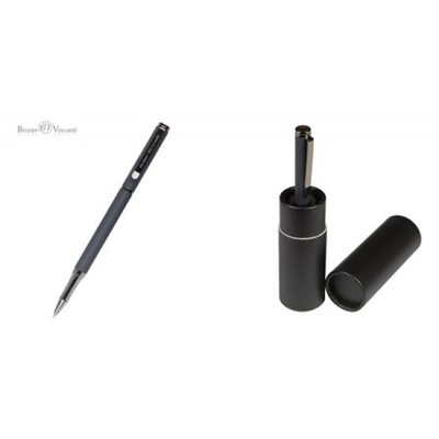 Ручка автоматическая шариковая 1.0мм в тубусе картонном "VENEZIA PRAGMATICO" синяя (корпус серый) 20-0384/03-12 Bruno Visconti