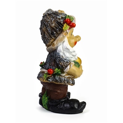 Садовая фигура из полистоуна «Гном с жёлудями», 47×26 см
