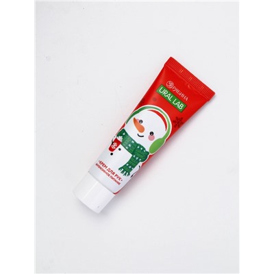 Подарочный набор в новогоднем носке «Снеговик», крем для рук, бомбочка для ванны и пилка для ногтей, URAL LAB