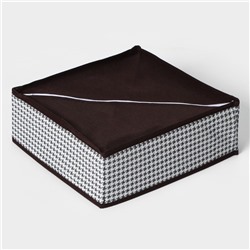 Органайзер для хранения белья Доляна «Вилли», 16 ячеек, 27×25×10 см, бело-коричневый