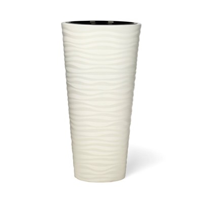 Кашпо для цветов со вставкой «Оазис», 63 л (13 л), пластик, белое