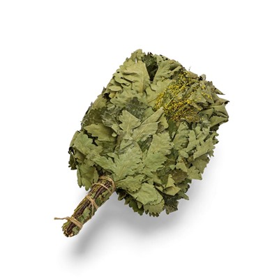 Веник для бани, дубовый, 45 см, с донником