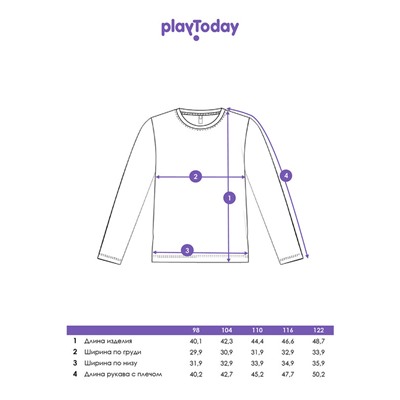 Фуфайка трикотажная для девочек (футболка с длинными рукавами)