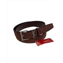 Ремень женский  из натуральной замши, цвет шоколад