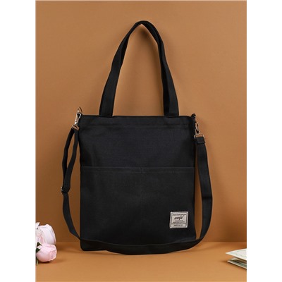 Сумка дамская шоппер 34х5х36 черный / MIR - 04 /уп 30/