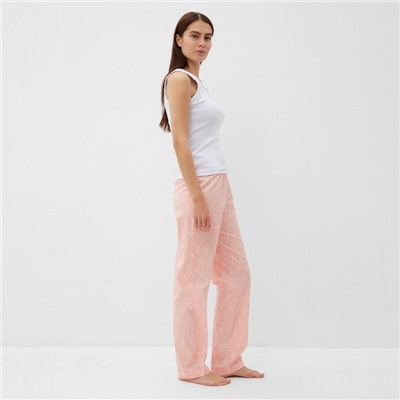Брюки домашние женские KAFTAN «Ромбы», размер 40-42, розовые